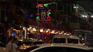 泰国街头泰拳招牌泰国元素视频的预览图
